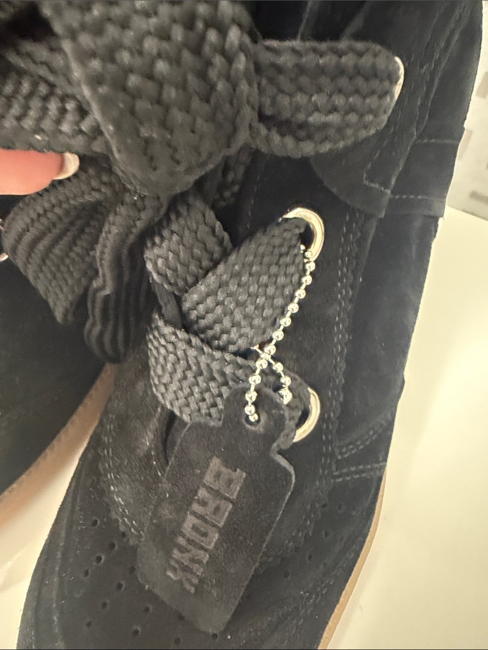 Bronx Jae-yy suede wedge black sneakers NWOB Sz 40/US 19 - Picture 10 of 10